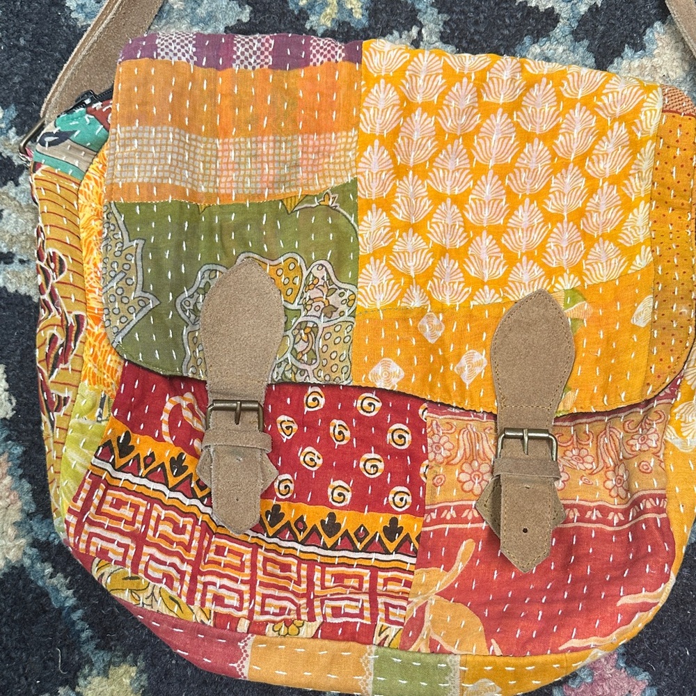 Earthbound Multicolor Patchwork Shoulder Bag - image 2